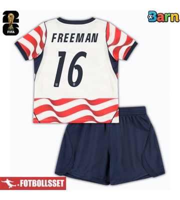 Förenta stater Alex Freeman #16 Hemmatröja Barn VM 2026 Kortärmad (+ Korta byxor)